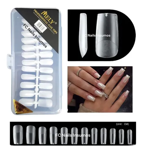 Tips Mely Mate Prelimados X240 Soft Gel + Caja Plástica
