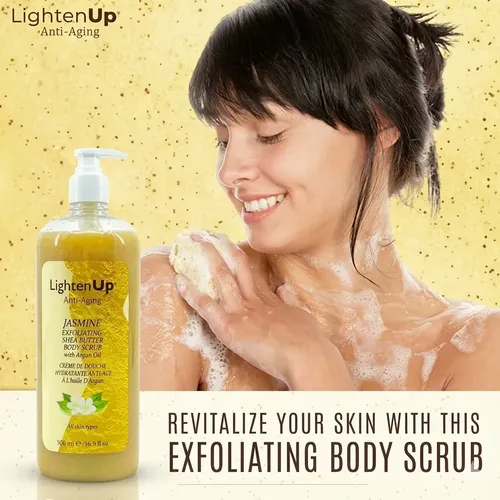 Gel De Ducha Corporal Lightenup Antiedad Jazmín Exfoliante