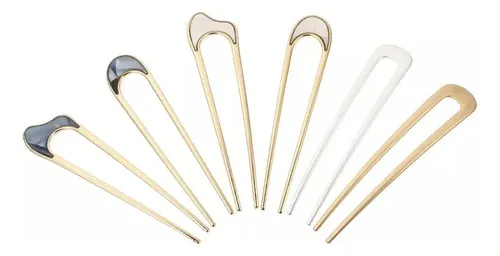 Clipe De Cabelo Francês De Metal Vintage, 6pcs D
