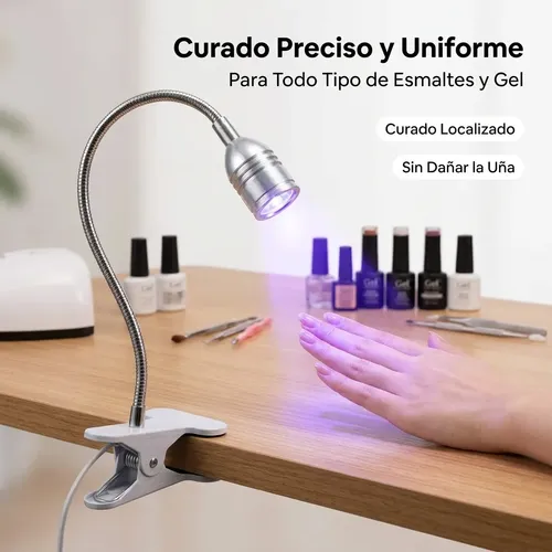 Lámpara Led Uv Secador De Uñas Flexible Con Broche