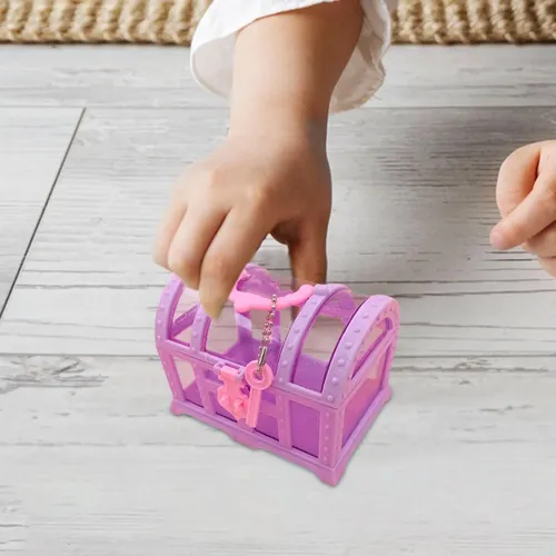 Caja De Cosméticos Grande Para Niñas, Organizador Violeta