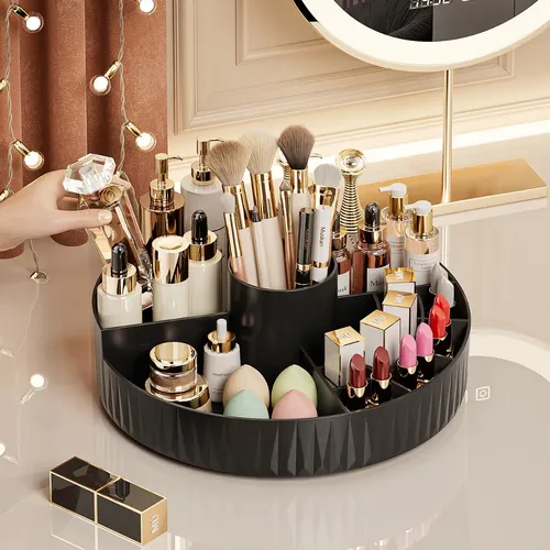 Organizador Giratorio De Maquillaje Con Compartimentos