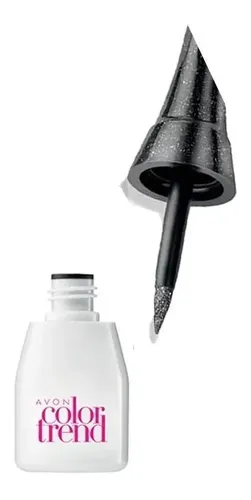Avon Delineador Líquido Negro Con Acabado Metalizado