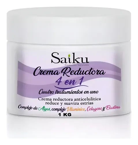 Crema Reductora Saiku 1000 Ml Anticelulítica Hipoalergénica