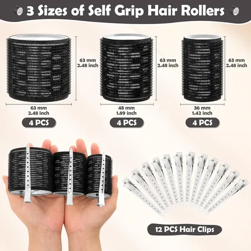 Rulos Térmicos Para Cabello, 24 Piezas Jumbo