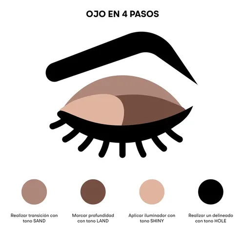Paleta De Sombras Ojos Geo Mazz Make Up – Cuarteto Color