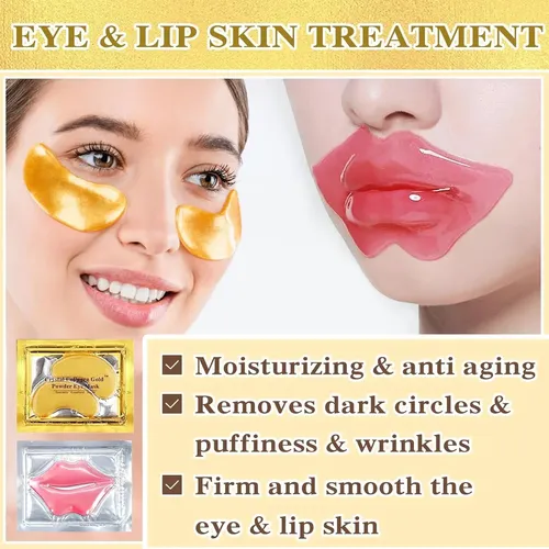 20 Mascarillas Parches Para Labios Colageno Y Ojeras Antiage