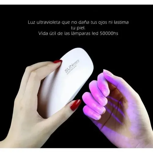 Cabina Led Uv Sun Mini 6w Secador Uñas Esculpidas Gelificada