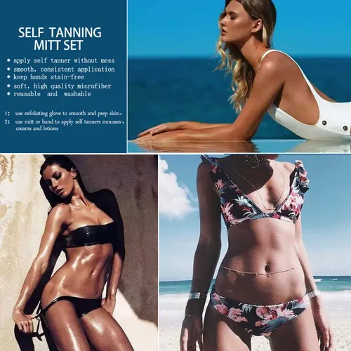 Guante Exfoliante Para Bronceado +, Doble Capa