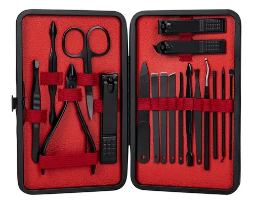 Set Manicura Pedicura Estuche 18 Piezas Alicate Tijera