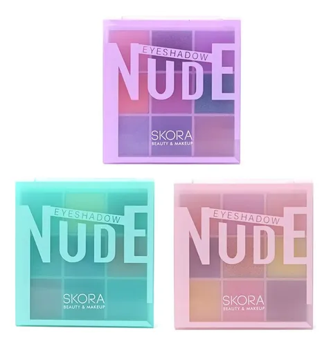 Paleta De Sombras Nude Skora Glow Vibes X9 Tonos
