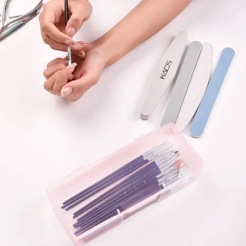 Caja De Suministros De Uñas Rolabling De Plástico Duradero P