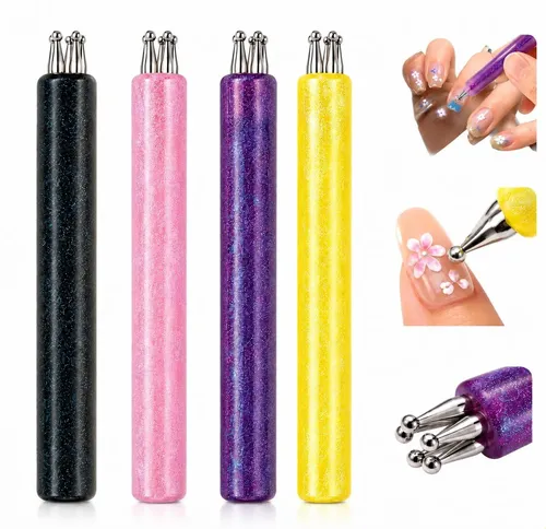 Rotulador De Uñas Con Forma De Flor De 5 Pétalos, Paquete De