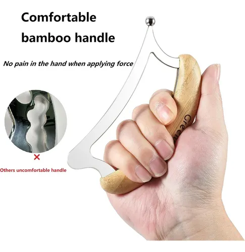 Set 2 En 1 Gua Sha Acero Inoxidable Masaje Muscular
