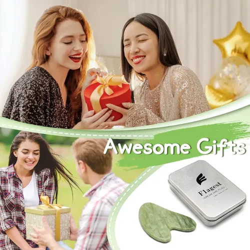 Piedra Jade Gua Sha Facial Masajeador Contorno Piel