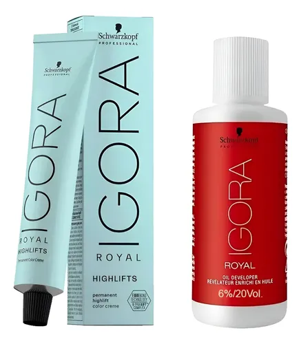 Kit Tintura Igora Royal Highlifts Schwarzkopf + Oxidante