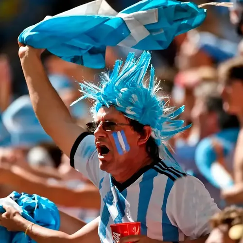 Maquillaje Argentina Pintura Cara Celeste Blanco Bandera