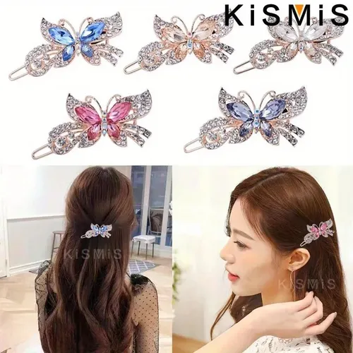 Broche De Pelo Mariposa Con Cristales – Accesorio Elegante