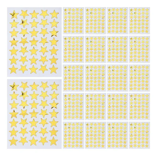 50 Hojas De Pegatinas Estrellas Adhesivas En Forma De Estrel
