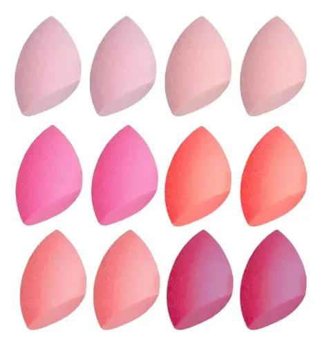 Ad Kit 12 Esponjas De Maquillaje Biseladas Base Make Up Multicolor Median