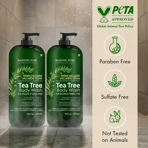 Gel De Baño Majestic Pure Tea Tree, 16 Onzas Líquidas, Paque