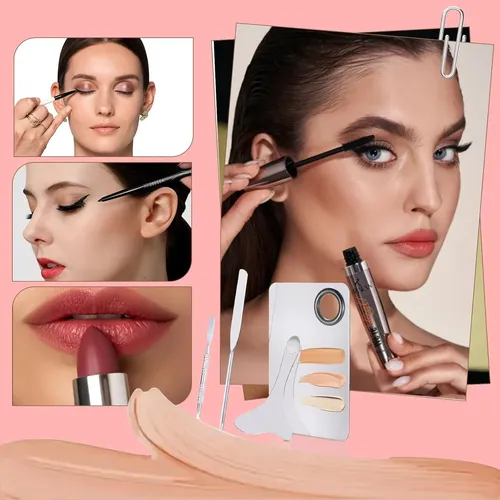 Set De 4 Espátulas De Maquillaje Inoxidable
