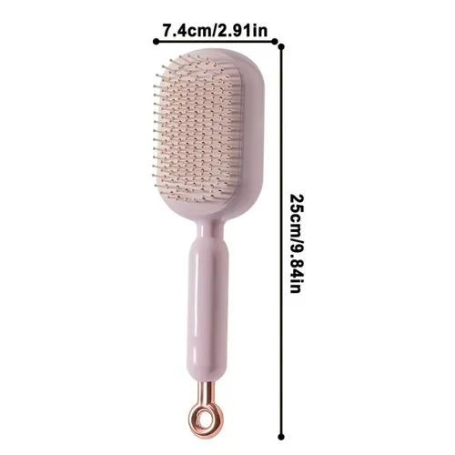 Peine Masaje Cojín Retráctil Cepillo Autolimpiante Cabello