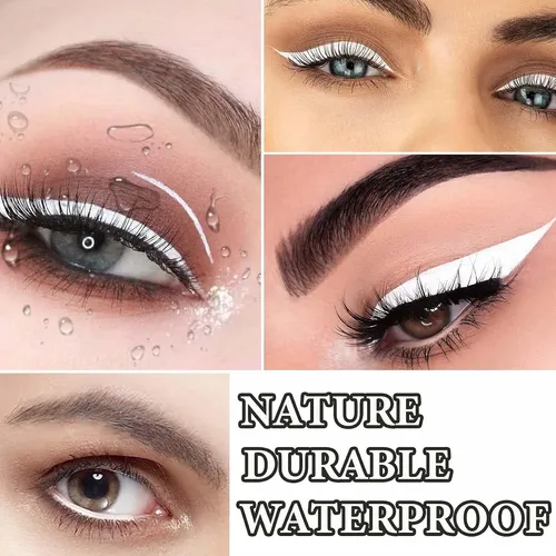 Set 12 Lápices Delineador Blanco Profesional Waterproof