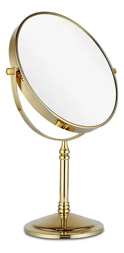 Espejo De Maquillaje Dowry De Mesa Con Aumento 10x Dorado