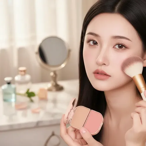Paleta 2 En 1 Rubor Y Contorno En Crema Nuevo Rostro Premium