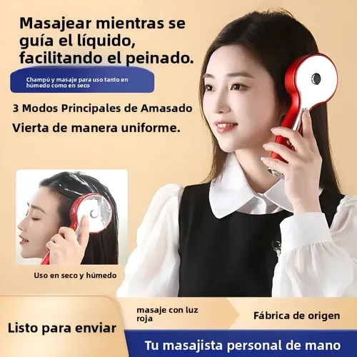 Peine Masajeador Electrico Gxg Con Luz Roja Y Fzps