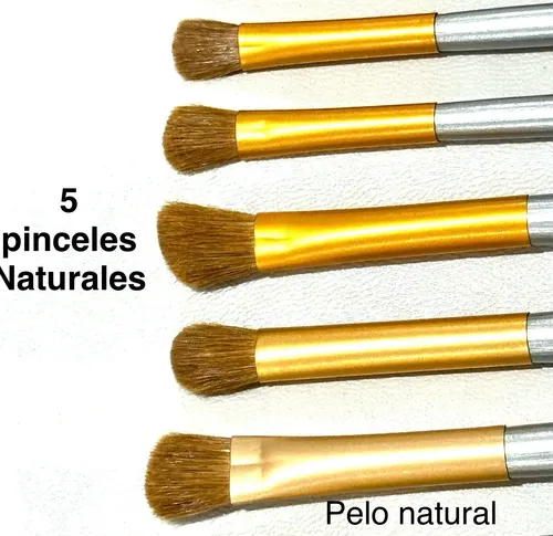 Set 24 Brochas Maquillaje Premium Naturales Y Sintéticas