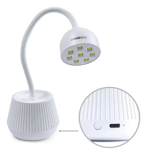Cabina Lámpara Inalámbrica Flor Uv 18w Cherimoya Soft Gel Color Blanco
