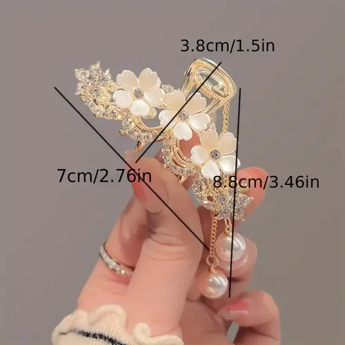 Pinza De Pelo Elegante De Metal Con Borlas De Diamantes De I
