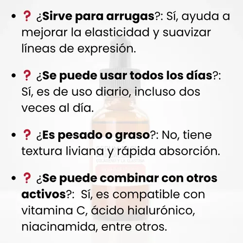 Serum Facial Colágeno Y Elastina 50ml, Antiage Reafirmante**