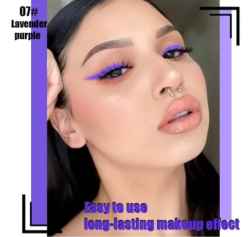 Eyeliner Lavanda Morado Evpct De Secado Rápido
