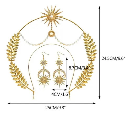 Diadema Sun Goddess Crown Para Mujer