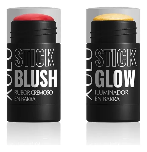 Set Stick Blush Glow: Rubor + Iluminador En Barra Xulu Tono Del Maquillaje Rosy Y Daylight
