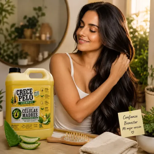 Shampoo Celulas Madre + Biotina Anti Caida + Crecimiento 5lt