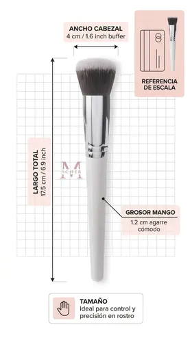 Brocha De Maquillaje Base Kabuki Buffer Mofeta Melody Scher