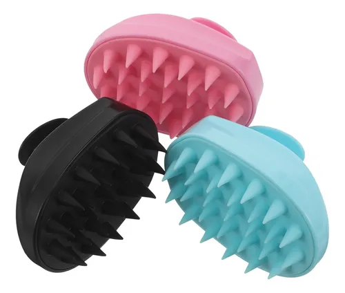 Cepillo De Champú Masajeador Para Cuero Cabelludo, 3 Piezas,