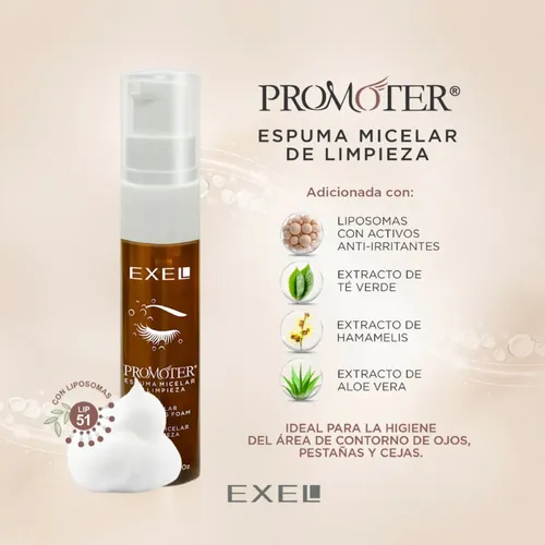 Exel Espuma Micelar Promoter Pestañas Ojos Desmaquillante 50