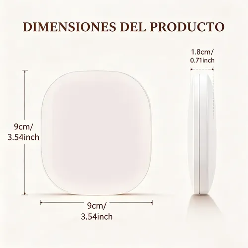 Espejo De Maquillaje Compacto Con Luz Led, Aumento De 1x/10x
