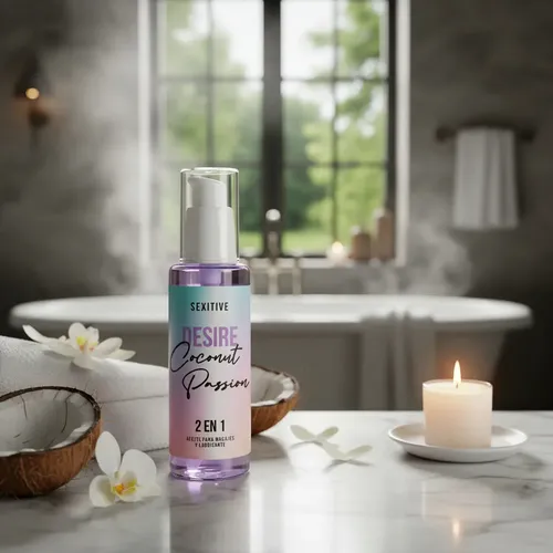 Aceite Lubricante Y Corporal Sexitive Desire Coconut 2 En 1