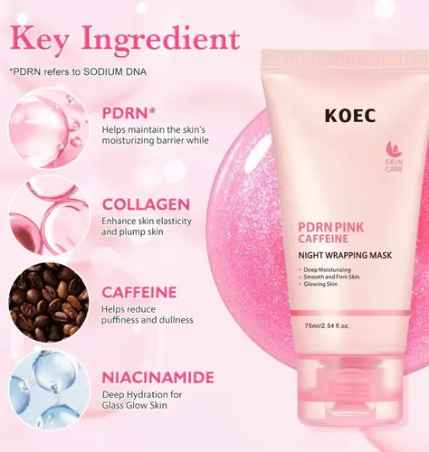 Mascarilla Facial Nocturna Koec Pink Caffeine 75ml