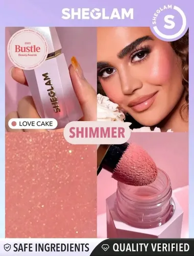 Sheglam Color Bloom Liquid Blush Matte Rubor Líquido Shein Tono del maquillaje Love Cake