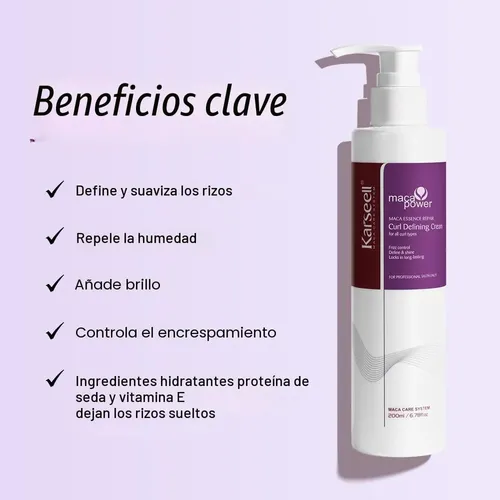 Crema Definidora De Rizos Karseell 200ml Libre De Parabenos