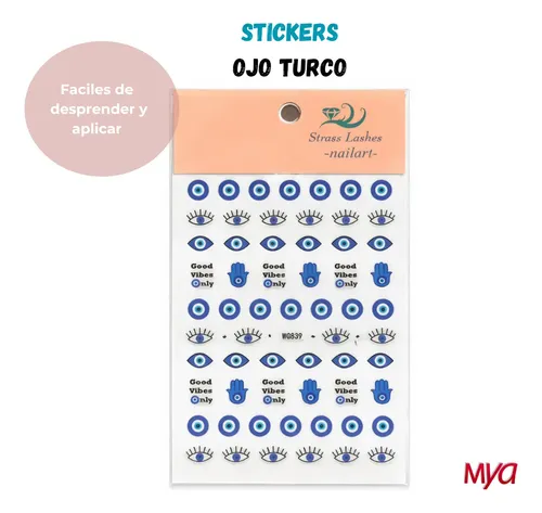 Stickers P Uñas Manicuria Decoración Autoadhesivas Pack X3