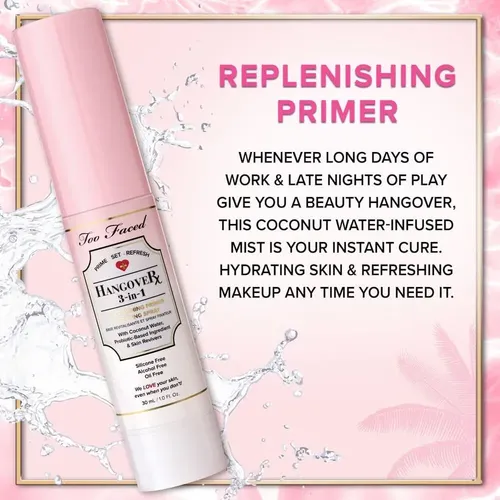 Primer Y Fijador En Aerosol Too Faced Hangover 3 En 1, 30 Ml