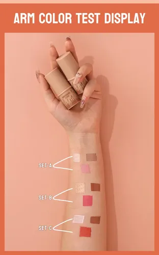 Set Maquillaje Facial 3 En 1 Contorno Iluminador Rubor Barra